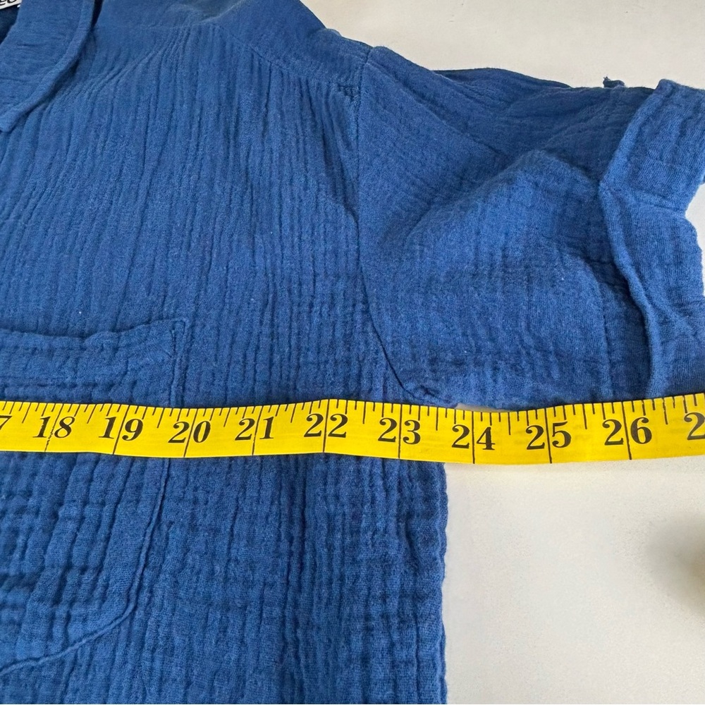 Code Bleu Deep Blue Button-Down 100% cotton Shirt L - Picture 12 of 16